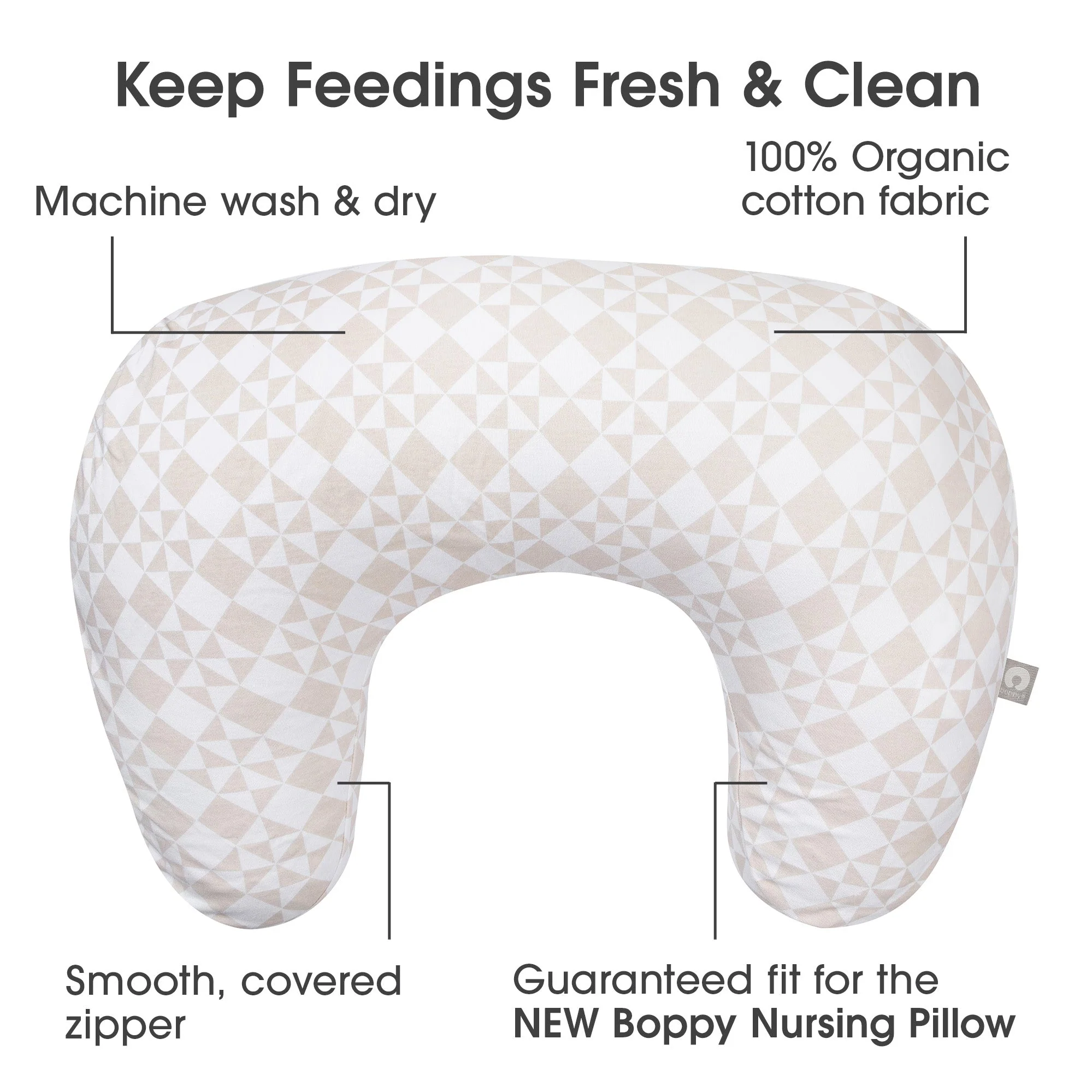 New Boppy Nursing Pillow Organic Cotton Cover - Image 9